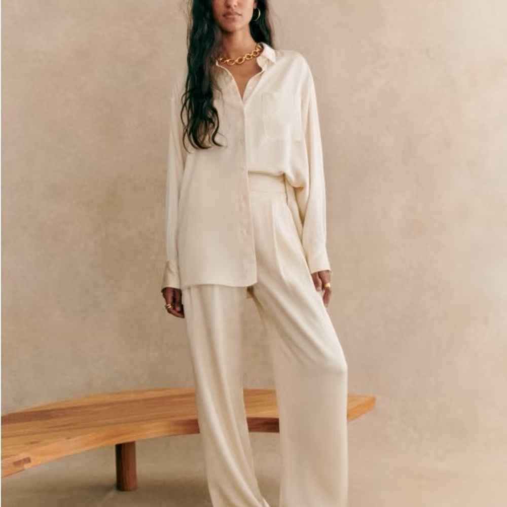 Sezane Georgio Trousers Vanilla